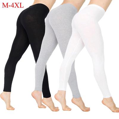 Waist Lady Leggings Pants Solid ColorSlim Tights Stretchy Trousers