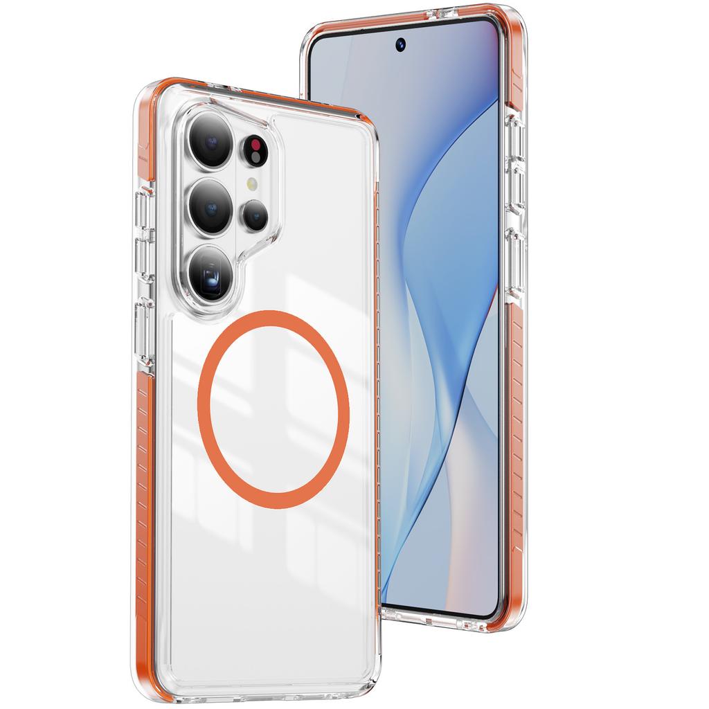 Applicable To Samsung S26Ultra Crystal Shield Magnetic Suction Bracket Mobile Phone Case S25Ultra Magnetic Suction S24Ultra Protective Case
