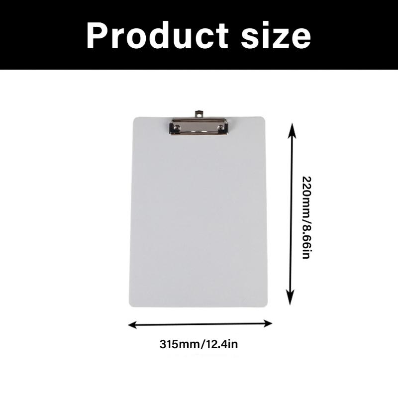 5Pcs Standar Size Clipboard with Retactable Hanging Hook 12x8.6Inch Conference Writing Board for Office School Supplies