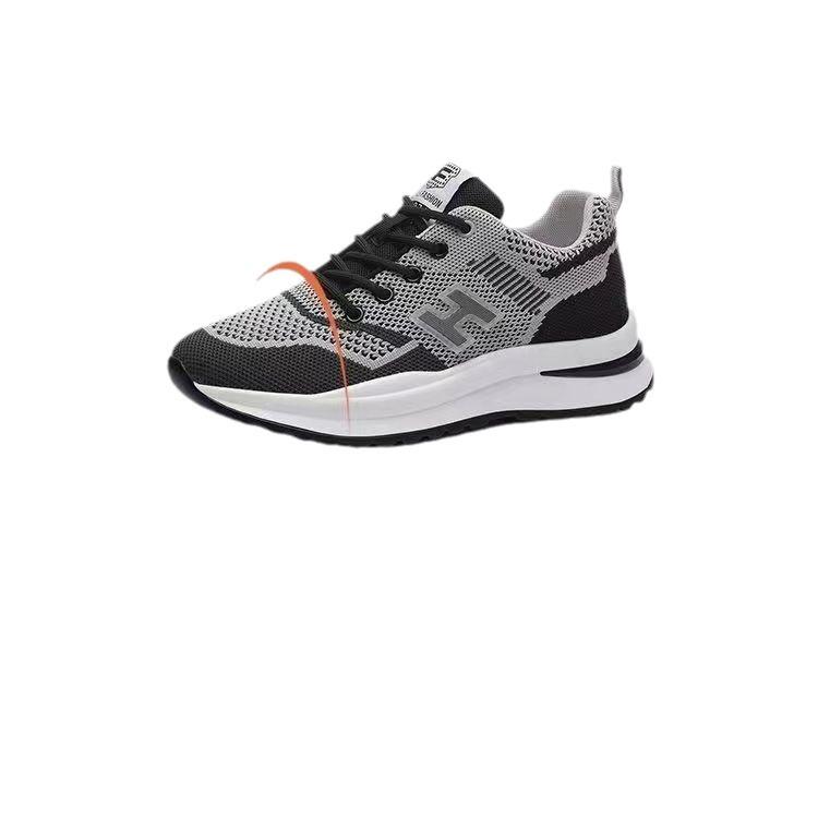 New Spring and Summer Casual Women's Flying Knitting Sports Shoes Trendy Brand Mesh Breathable Soft-soled Running Shoes Fashion