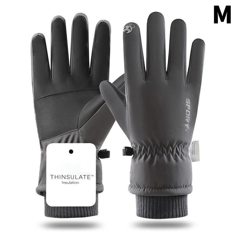 All-Weather Touchscreen Gloves for Men Waterproof Winter Gloves for Running, Cycling, Motorcycle&Daily Commute Warm Fleece Lined