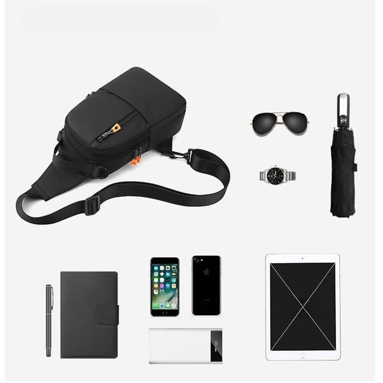 Neuer Trend Herren Brusttasche Mode Lässig Umhängetasche Multifunktional Wasserdicht Crossbody Tasche Bauchtasche