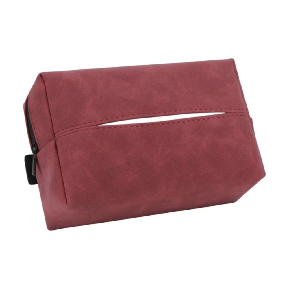 

Waterproof Car Tissue Box Nappa Leather Paper Towel Organizer Tissue Storage Case Auto Storage