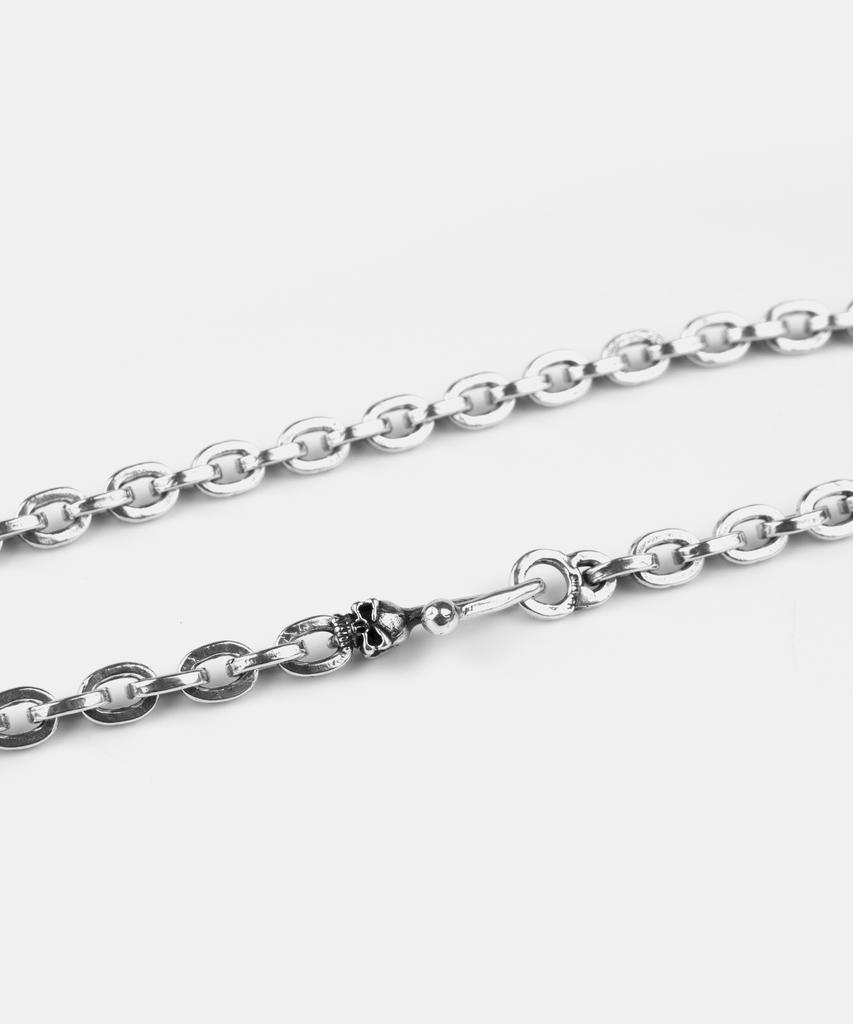 Sheen666 578 Silver Necklace Skull Hook