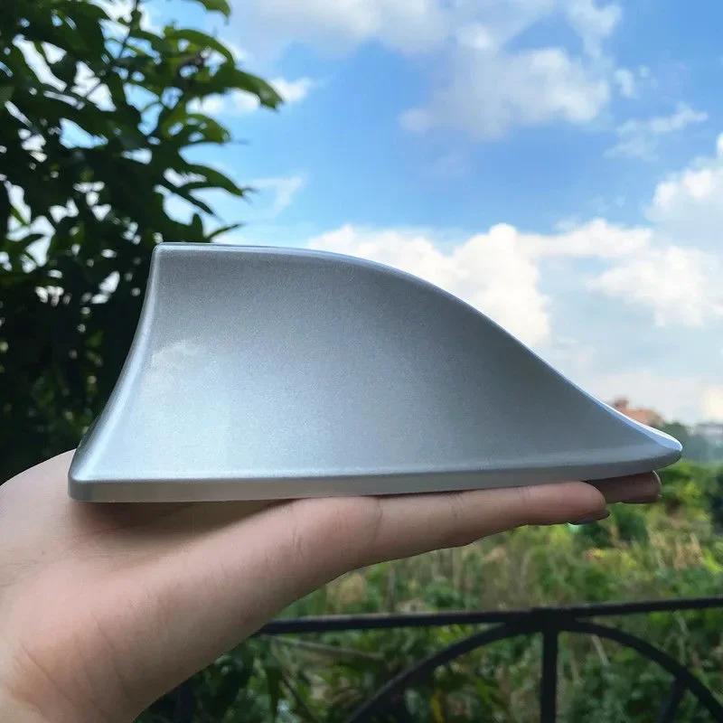 Car Shark Fin Antenna Cute Fin Shape Auto Roof Aerial Base Self Adhesive Radio Signal Universal Vehicle Accessories for Most Car