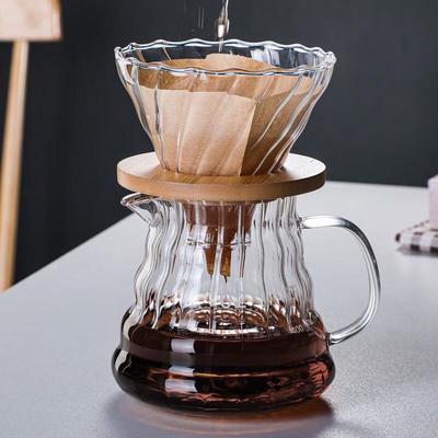 LISM Vertical Stripe Glass Cloud Coffee Pot Set