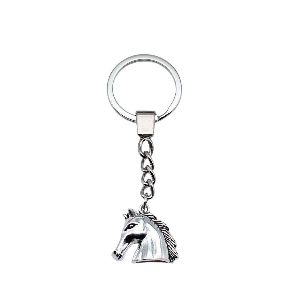 Pendentifs Porte-clés Éléphant Amoureux des Animaux Bijoux en Métal Artisanat Anneau 30mm