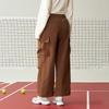 Reebok Classic Comfortable Woven Sports Cargo Pants Women pants Brown 24FRC602WGBR