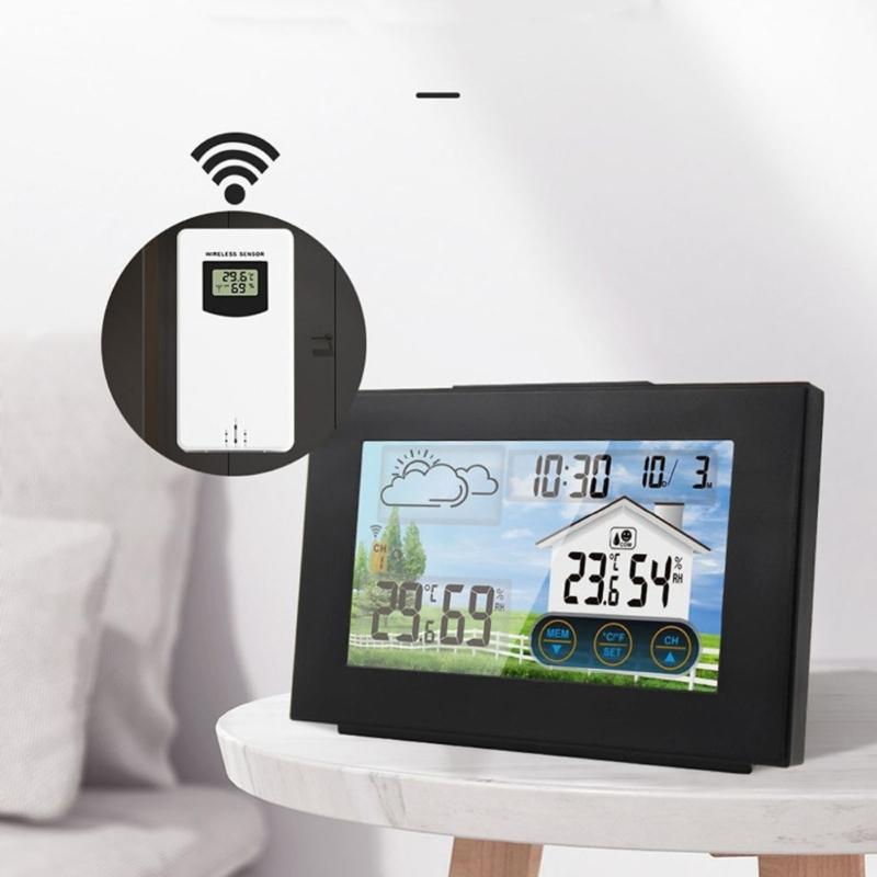 Wireless Weather Forecast Station Featuring 433MHz Remote Sensors Digital Calendar Alarm Temperature Humidity Monitor