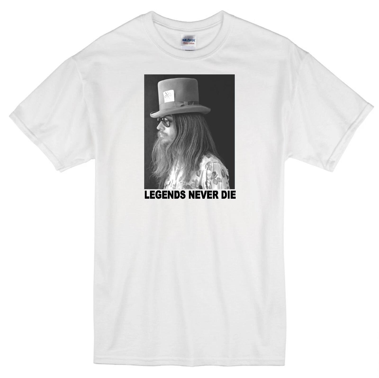LEON RUSSELL LEGENDS NEVER DIE MUSIC SOUTHERN ROCK BLUES ALBUM WHITE T-shirt S