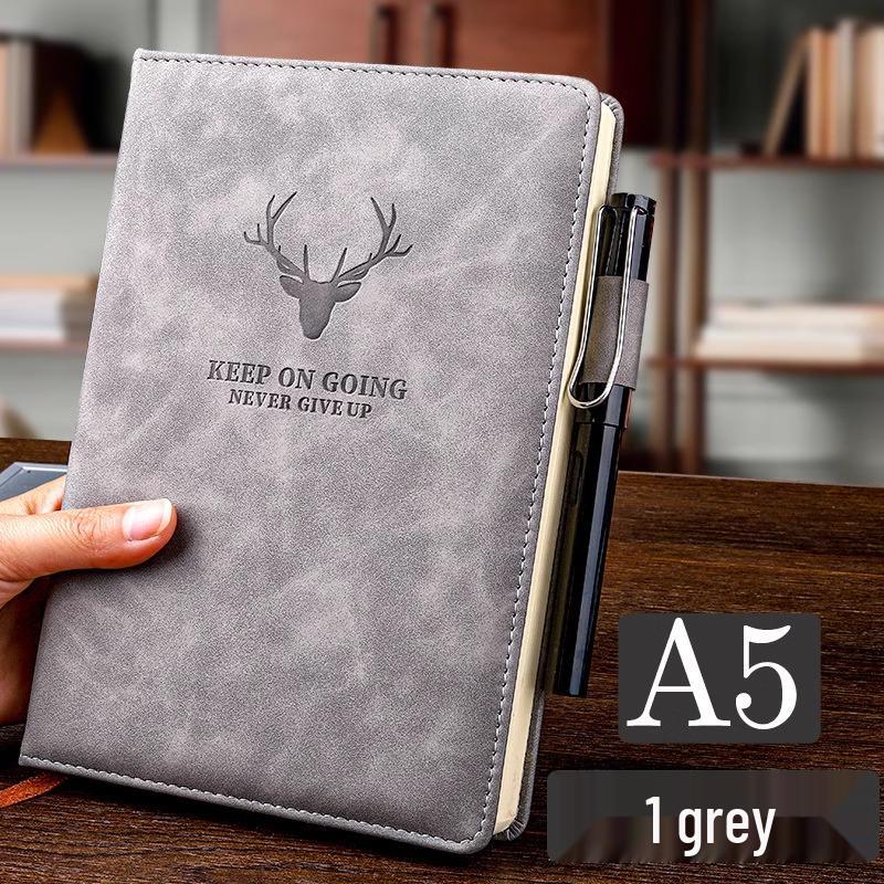 Extra Thick Magnetic Leather Business Notebook with Buckle
