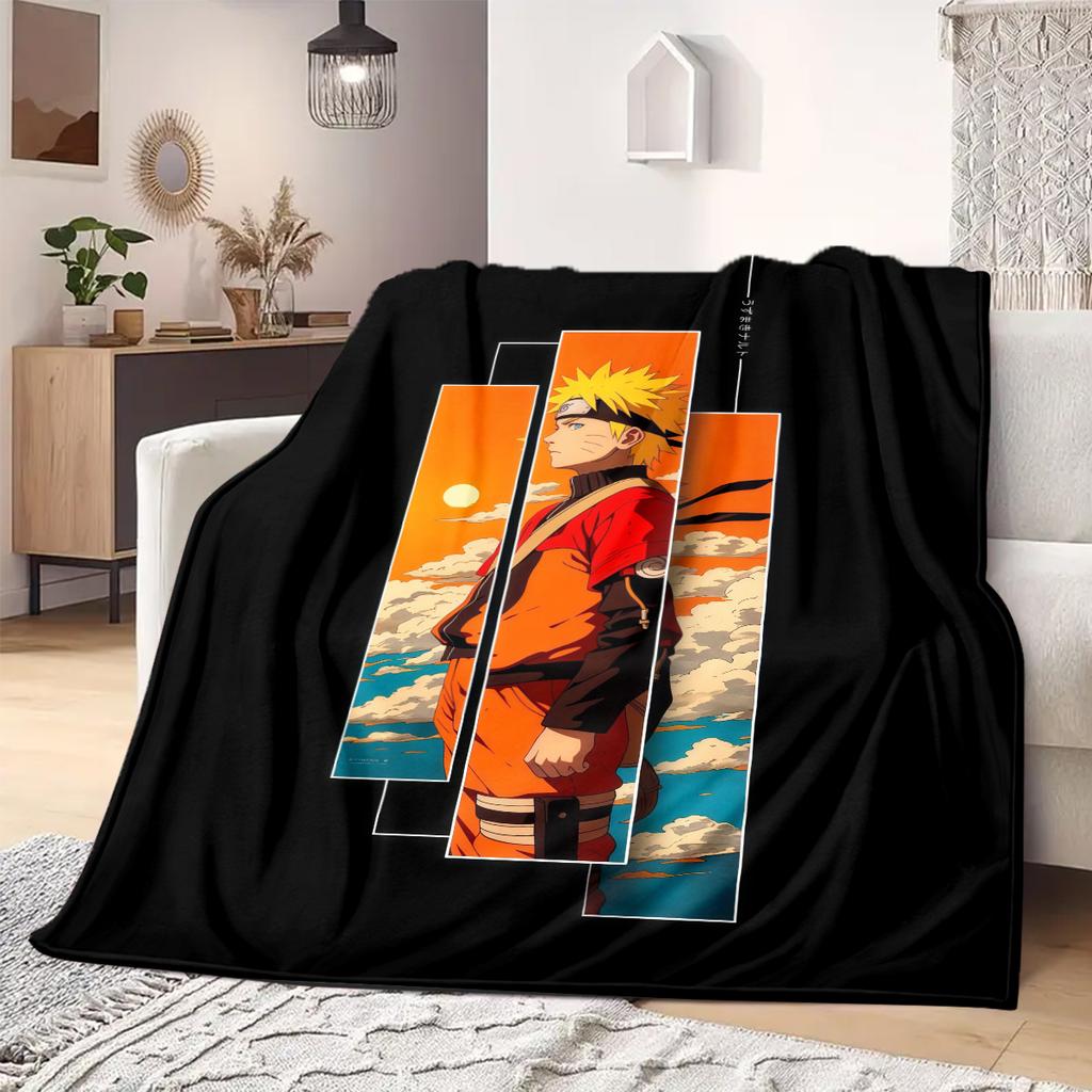Naruto Anime Print Blanket Warm Comfortable Flannel Blanket Suitable for Bedrooms, Sofas, Beds, Chairs, Picnics, Travel