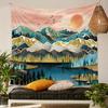 1pc Nordic Style Landscape Tapestry, Polyester Fabric, Machine Washable, Suitable for Bedroom and Living Room Decoration