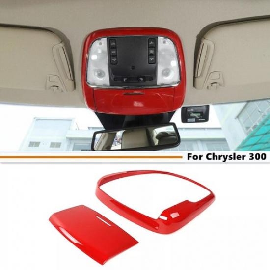 For 2011- Chrysler 300/Charger Red Front Reading Light Lamp Panel Cover Trim