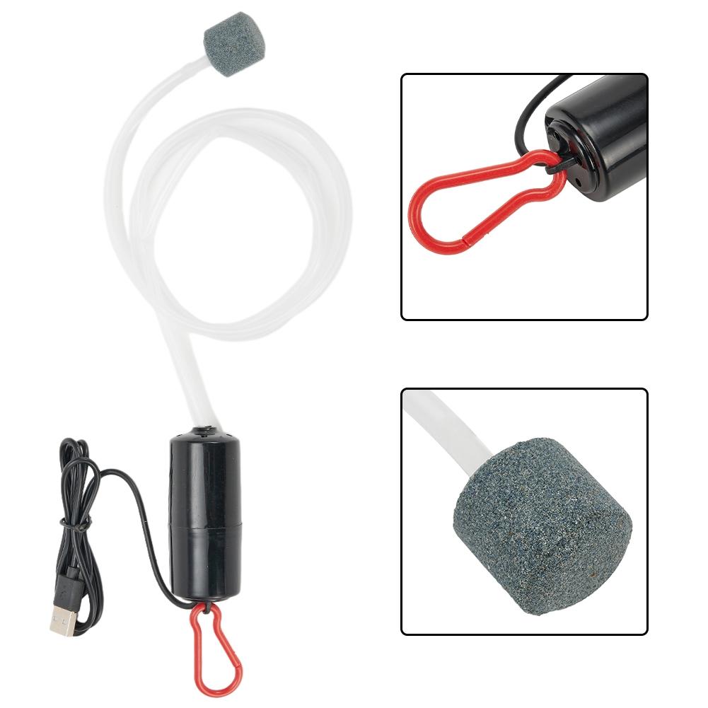 Aquarium Air Pump 100cm 7.5x3cm Aerator Air Compressor