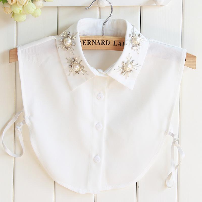 Korean Winter Chiffon Beaded Pearl Collar - Women s Fashion Statement.