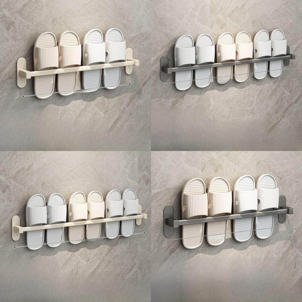 Modern Minimalist Wallmounted Bathroom Shoe Rack With Water Drainage For Home Organization