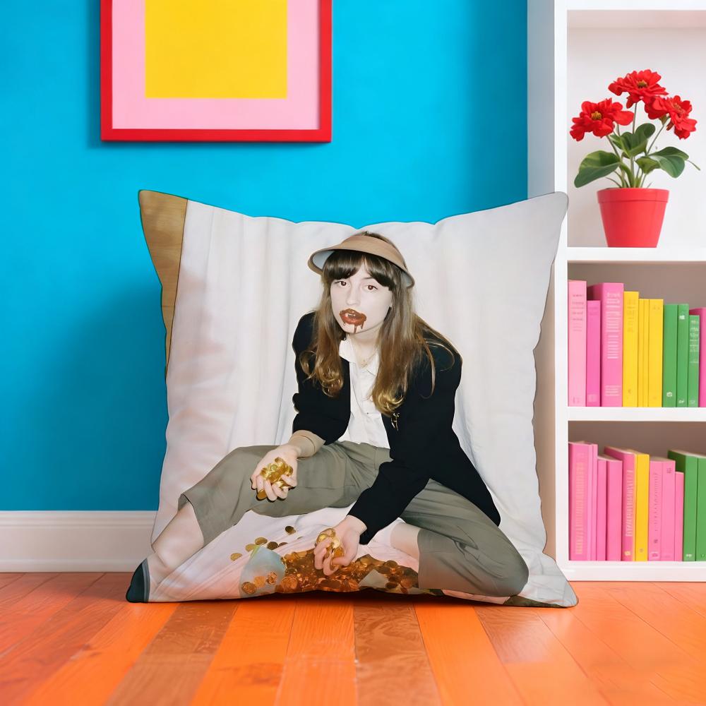 Faye WWebster Singer Pillow Case Pillow Case Plush Fabric Soft Double Sided Print Home Sofa High Quality Cushion