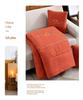 Dual-Use Embroidered Pillow Blanket: Office Nap & Car Cushion Combo