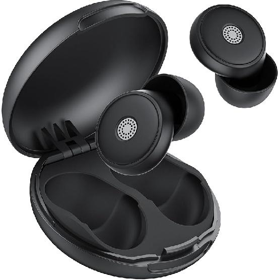 

Беруши для сна с шумоподавлением, 45 дБ, мягкие беруши для концерта, многоразовые беруши для снижения шума с футляром и 8 насадками, для сна, чёрный