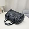 Women's Bag with Rivets, Black Skull Head, Versatile Shoulder Bag, Diagonal Cross Pillow Bag, Women's Bag