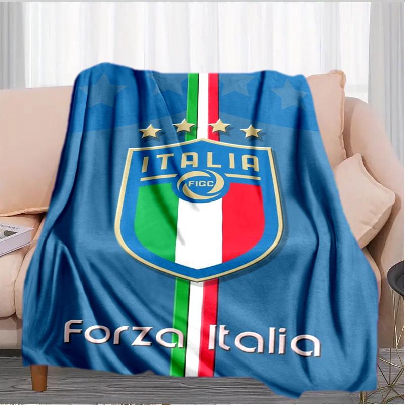 Italy Football Crest Blanket Suitable for Sofas, Beds, Offices, And Camping - Perfect Gift for Halloween Christmas
