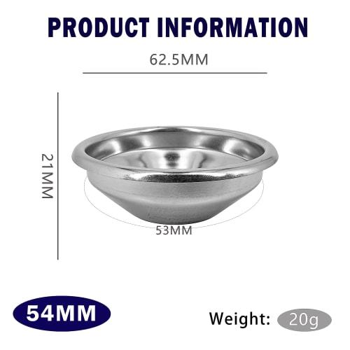 NEOUZA 54mm Single-Wall Non-Pressurized Espresso Basket, Compatible with Breville 870/875/878/880 Coffee Makers, Stainless Steel (One Shot)