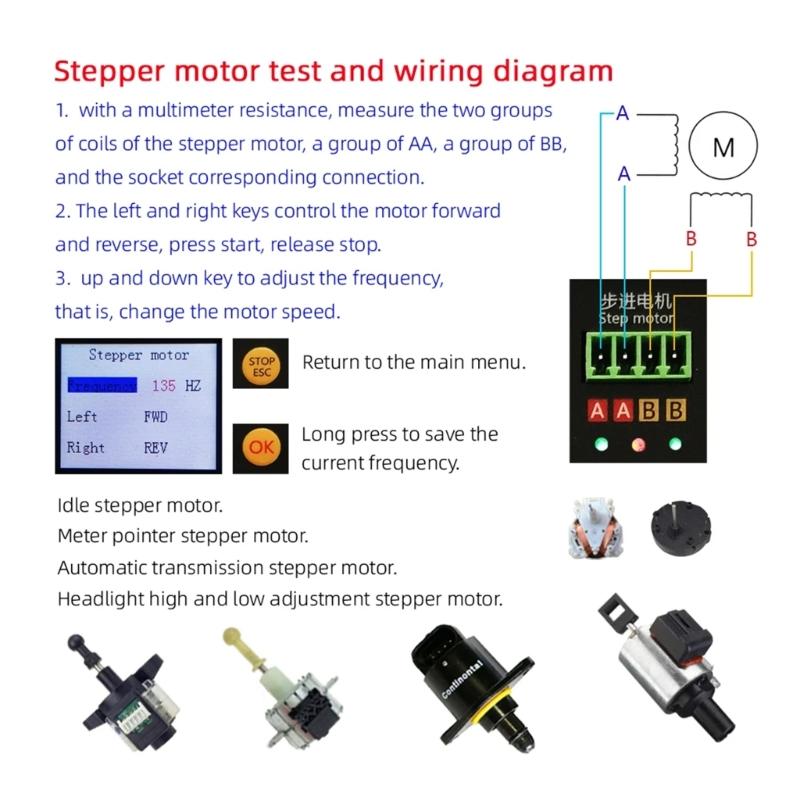 Idling Stepper Motor Instrument Fault Detector Drive Simulators Auto Ignitions Coil Tester Ignitions Coil Test Detector