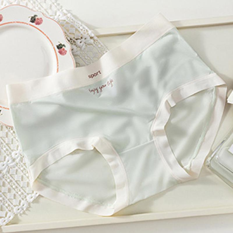 Japanese Seamless Ice Silk Lace Panties - Breathable Nude Feel Mulberry Silk Briefs
