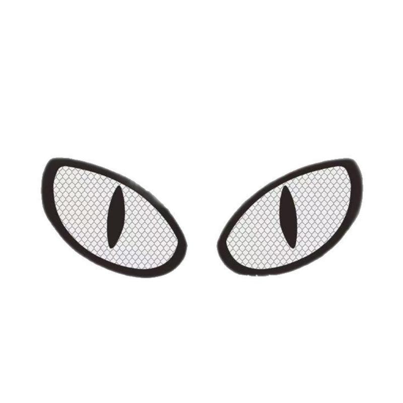 1 Pair Decorative Reflective Stickers Car Motorcycle Devil Eye Reflector Stickers Motorbike Scooter Decoration Accessory