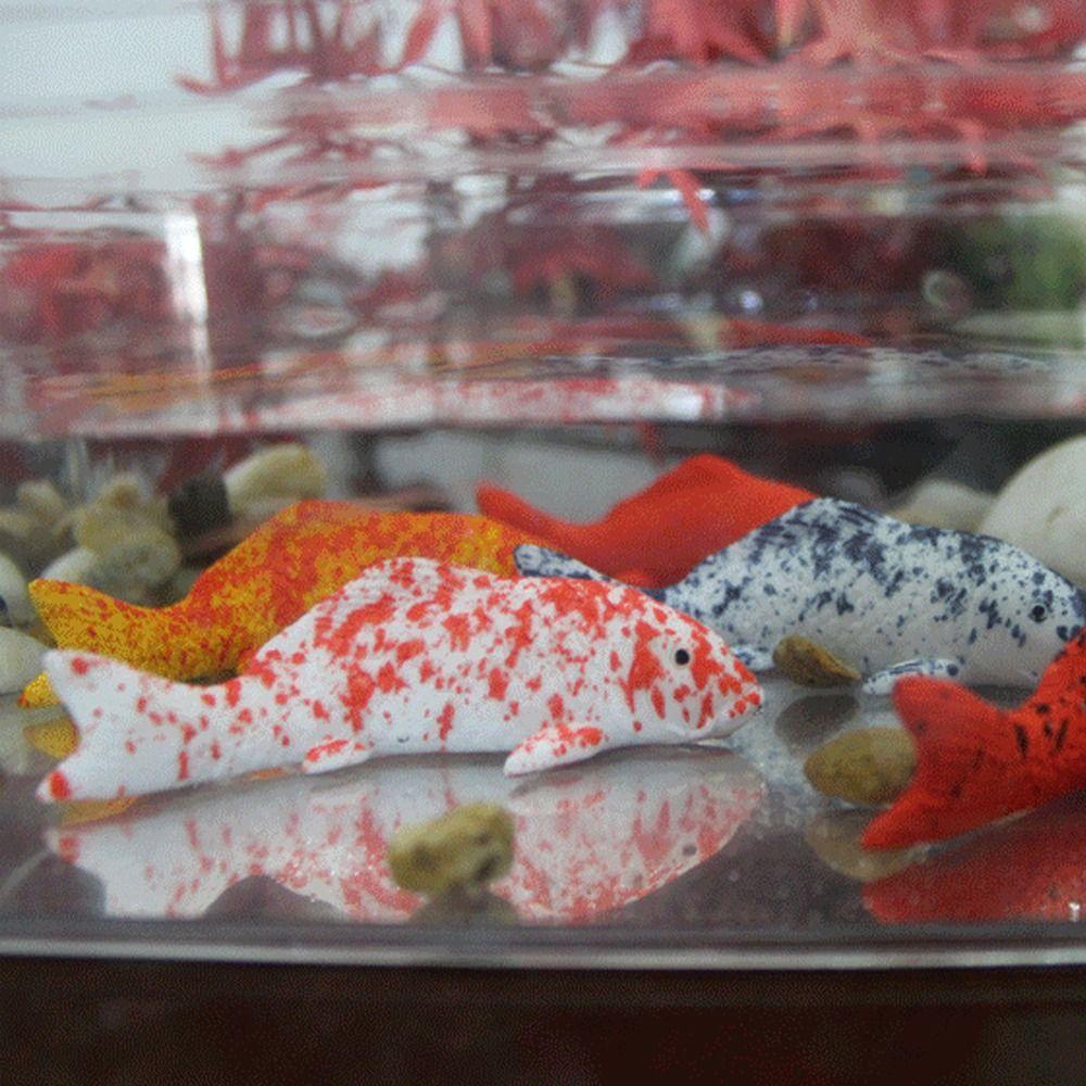 Cartoon Mini Koi Fish Ornament Resin Crafts Small Fish  Statue Kids Gift Carp Figurines  Aquarium