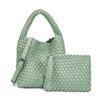 Hand-woven Women's Bag Summer Solid Color Portable 2 Set Casual Retro Shoulder Messenger Bag