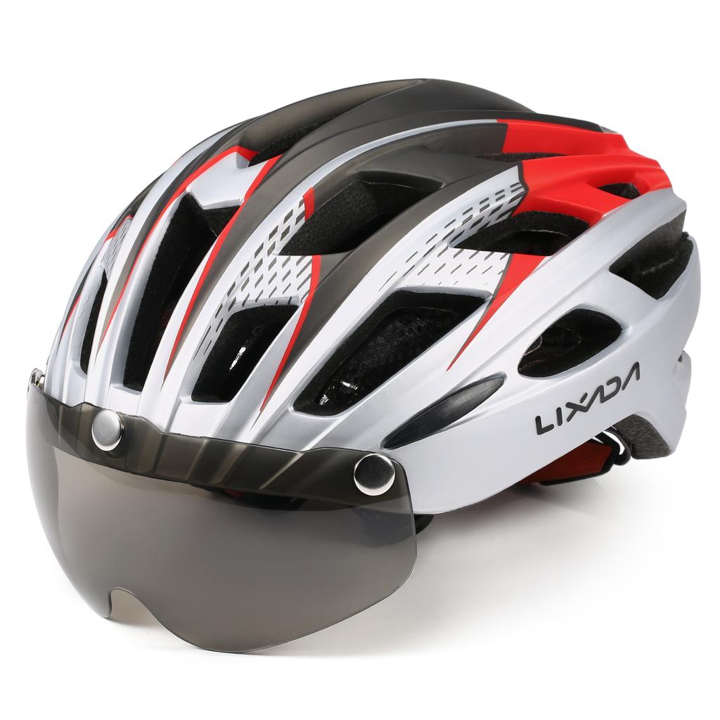 Compre Capacete de ciclismo respirável lixada com óculos magnéticos  mulheres homens leves bicicleta de capacete de segurança barato — frete  grátis, avaliações reais com fotos — Joom