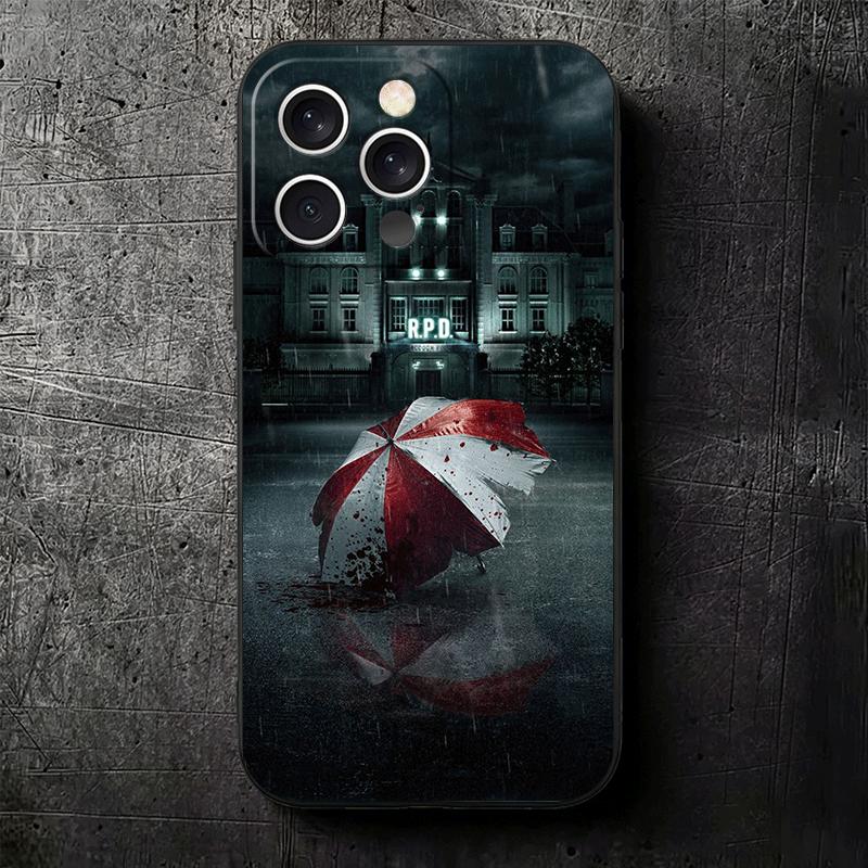 R-Resident-Evil Game Soft Phone Case for iPhone 16 16E 17 Air 15 Pro Max 14 Plus 13 Mini 11 12 7 Black Cover Back Shell