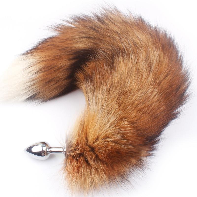 Fox Tail Anal Plug Metal Butt Plug Animal Cosplay Massage Product