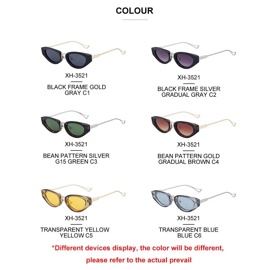 Vintage Y2K Cat Eye Sunglasses Women Men Luxury Designer Metal Punk UV400 Driving Shades