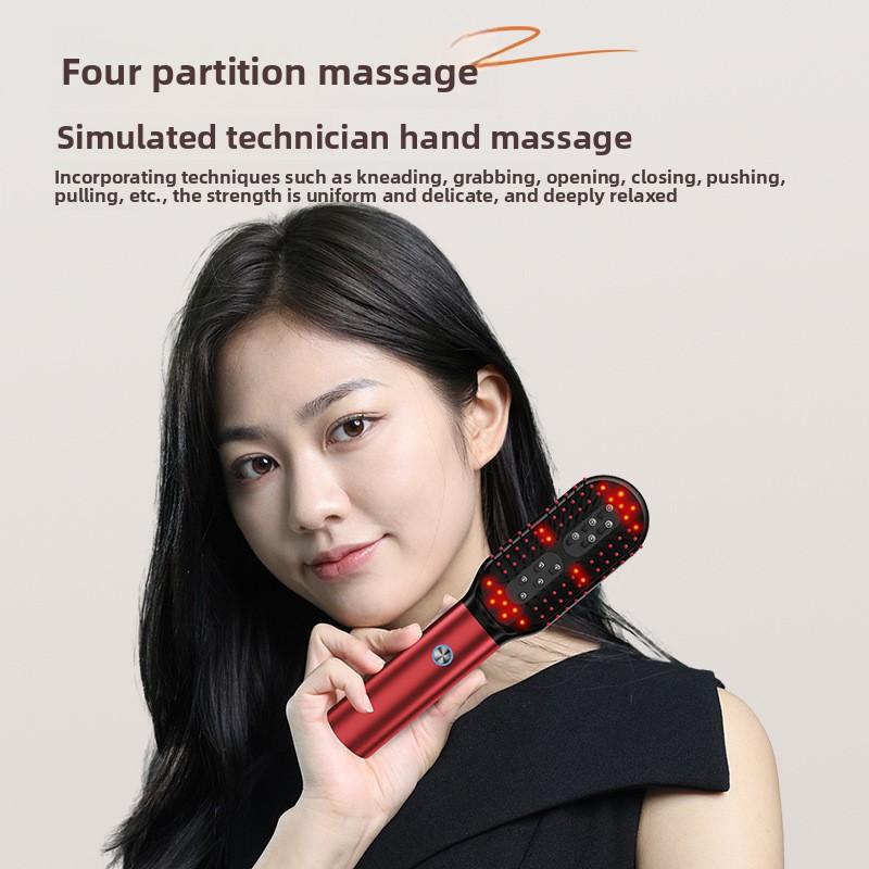 Head Massage Double Pang Straightforward Pang Comb Hair Growing Instrument Infrared Light Guide Liquid Hair Growing Healthy Hair Comb Scalp Massage