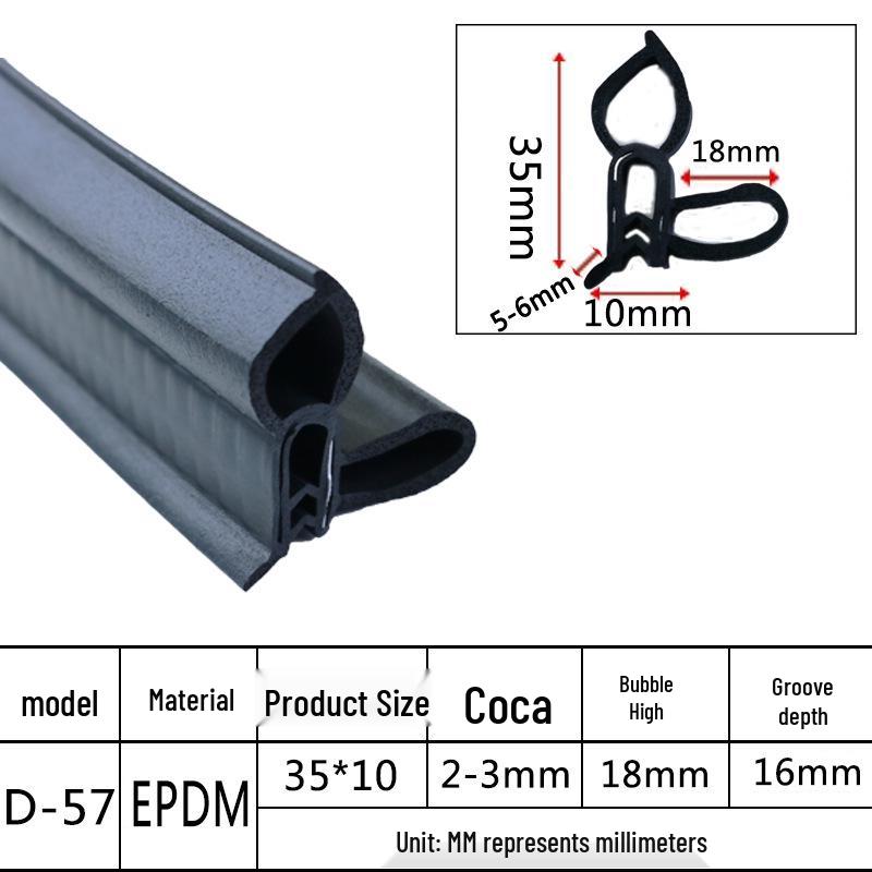 U-Shaped Waterproof Anti-Collision Dustproof Electrical Cabinet Rubber Seal