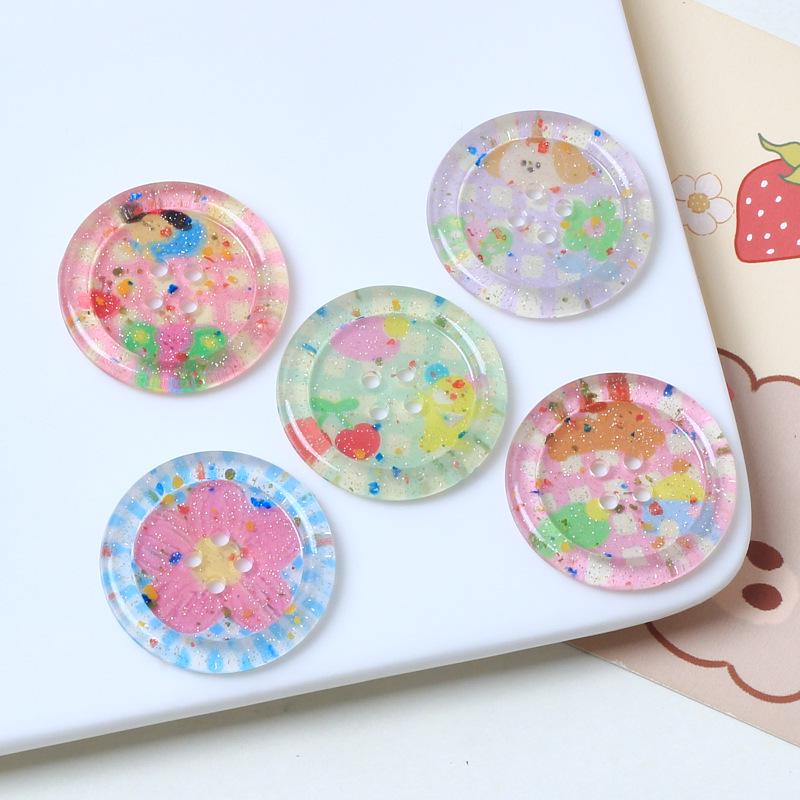 Handgemachte Harz-Cartoon-Eiscreme-Kleber-Ornamente für Kleidung und Taschen