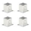 VidaXL Post Anchors 4 Pcs Galvanized Metal 121 Mm