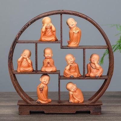 Zen Huineng Kleiner Mönch Schreibtischornament für Heimdekoration