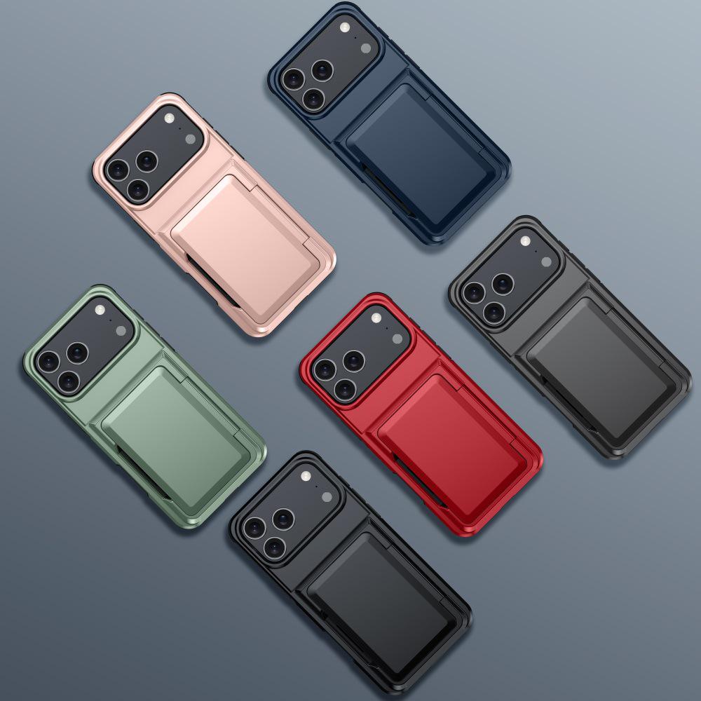 iPhone 17 Card Slot Flip Wallet Case, Drop-Proof Premium Protective Cover for iPhone 14/15/16 Plus