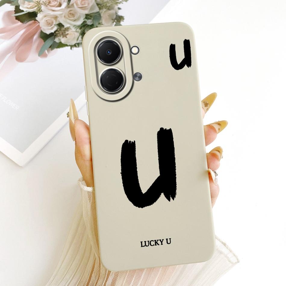 For Tecno Spark Go 3 2026 Lucky Initial Letter Phone Case For Tecno Spark Go3 KN3 Soft Silicone Shockproof Cases Bumpers