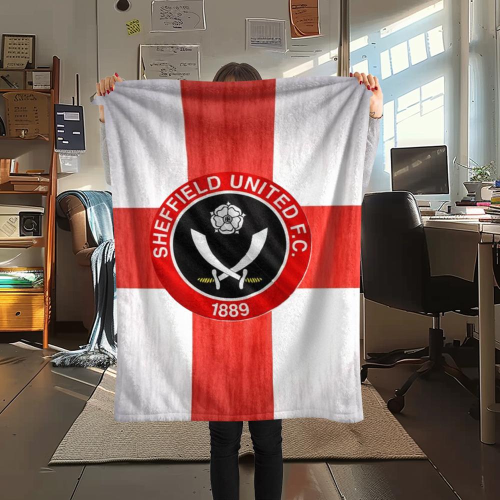 1 Pezzo Coperta in Flanella con Stampa Sheffield United FC, Alta Qualità Confortevole per Tutte le Stagioni, Arredamento per la Casa, Calore e Comfort, Perfetta per Regali di Natale