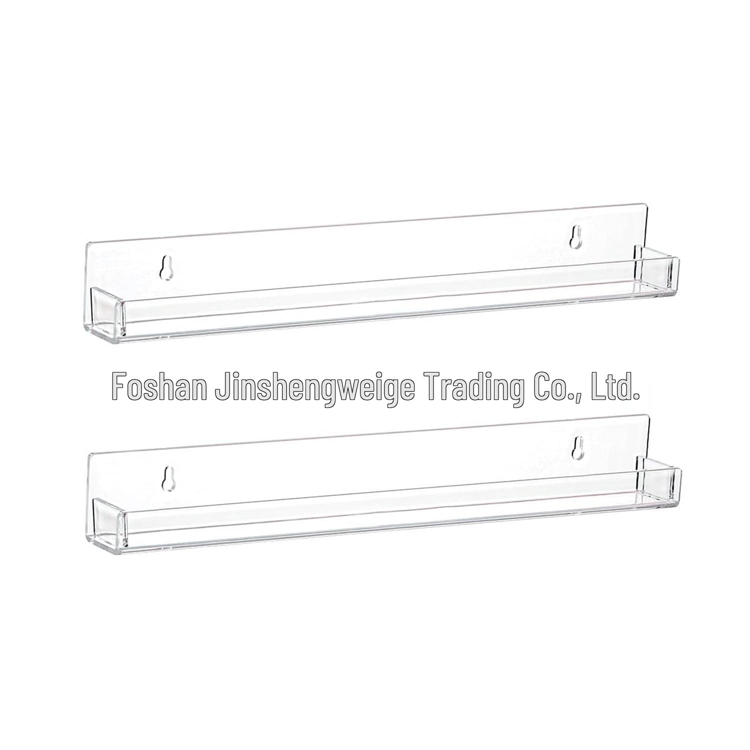 Transparent Acrylic Wall-Mounted Display Rack for Nail Polish, Records, and Picture Books