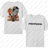 Funny Tv Series WANTED Tshirt Unisex Prison Break Streetwear Vintage Harajuku Top Cotton Short Sleeve Michael Scofield Tees