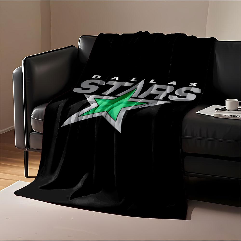 Dallas Stars Logo Blanket Print Blanket Soft and Cozy Perfect for the Living Room Bed Sofa or a Nap,gift