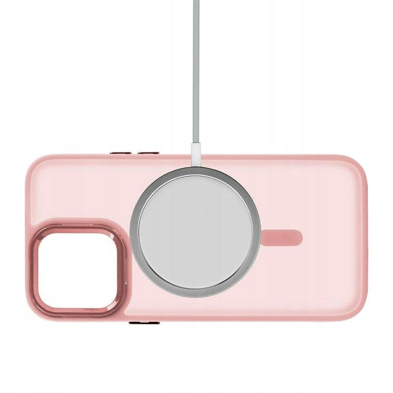 Case for iPhone 11 Pro Max for MagSafe MATT REINFORCED PINK + GLASS