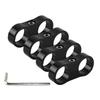 4PCS Braided Hose Separator Clamp Adapter 4AN 6AN 8AN 10AN 12AN Fuel Line Fitting Bracket Aluminum AN4 AN6 AN8 AN10 AN12