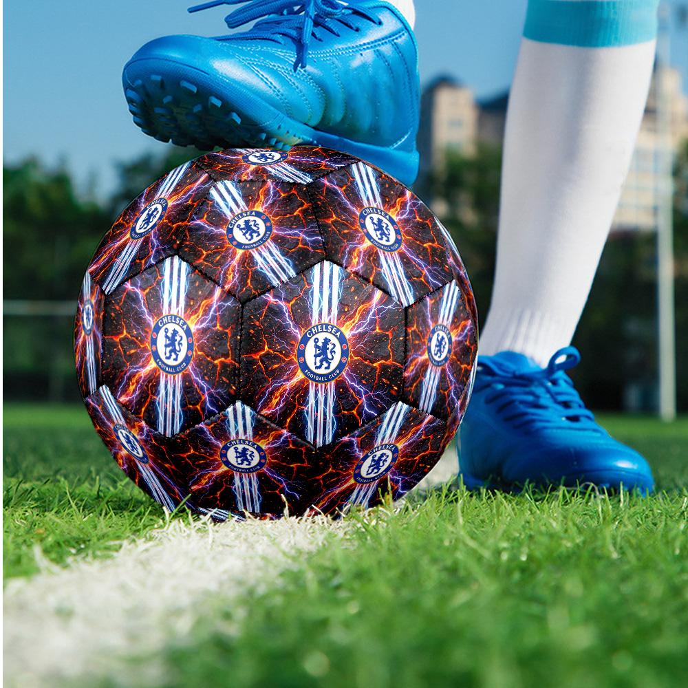 Chelsea FC Theme soccer ball Size 5 Soccer Ball Soft Touch Professional Training Football for Outdoor Sports